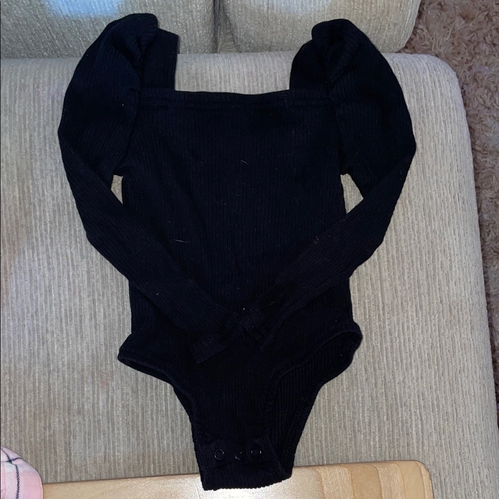 Black Long Sleeve Kids One Piece